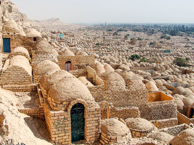 El Minya river view and desert landscape